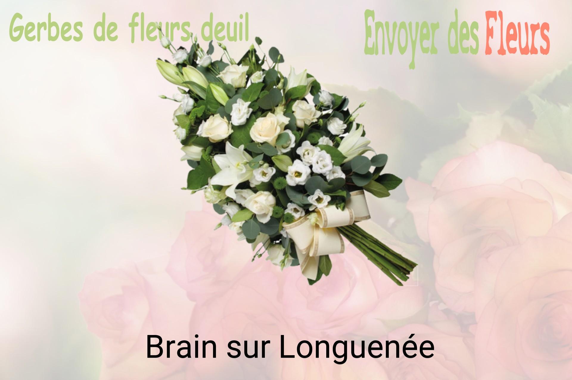 Gerbe de fleurs de deuil livrée à Brain-sur-Longuenée